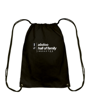 Family Famous Abdoo Hall Of Family Inductee Cotton Drawstring Backpack