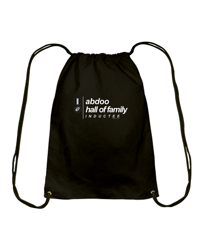 Family Famous Abdoo Hall Of Family Inductee Cotton Drawstring Backpack