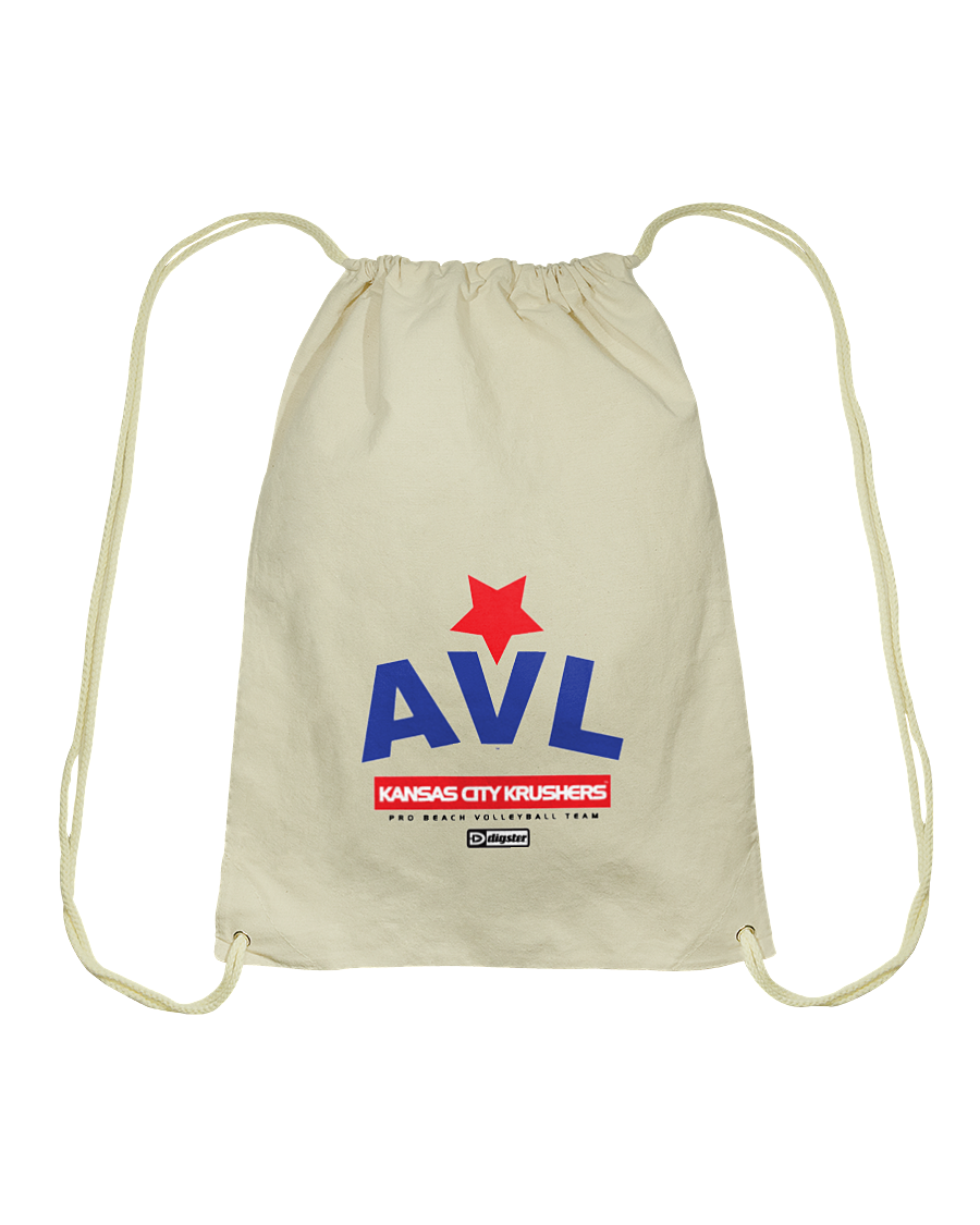 AVL Digster Kansas City Krushers Cotton Drawstring Backpack