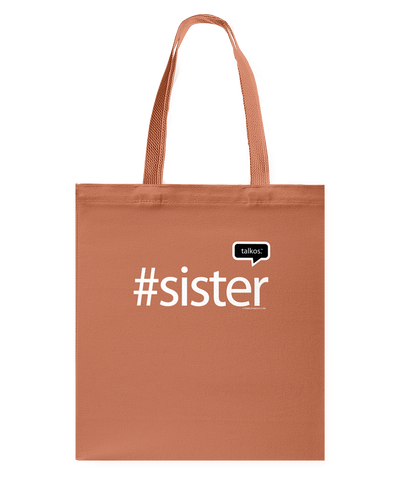 Family Famous Sister Talkos Canvas Shopping Tote