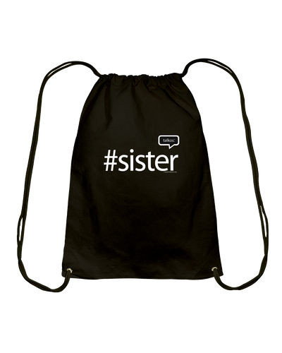 Family Famous Sister Talkos Cotton Drawstring Backpack