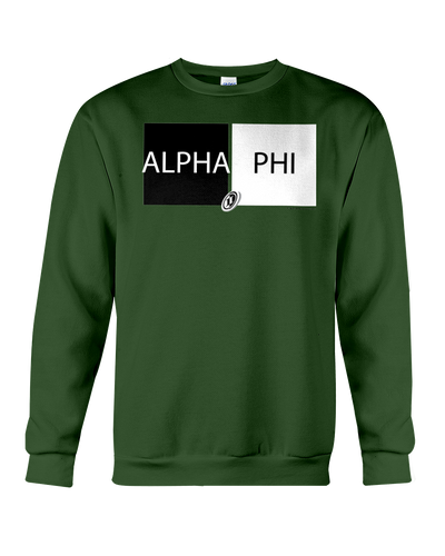 Family Famous Alpha Phi Dubblock BW Sweatshirt