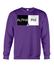 Family Famous Alpha Phi Dubblock BW Sweatshirt
