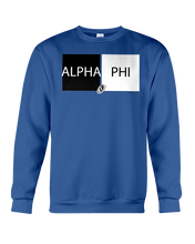Family Famous Alpha Phi Dubblock BW Sweatshirt