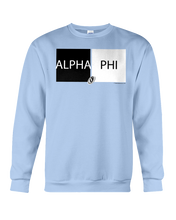 Family Famous Alpha Phi Dubblock BW Sweatshirt