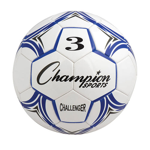 I KICK™ by Champion Sports Challenger Soccer Ball Size 3 Blue/White