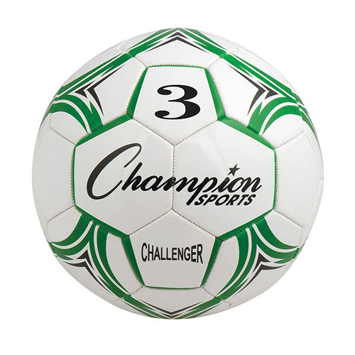 I KICK™ by Champion Sports Challenger Soccer Ball Size 3 Green/White