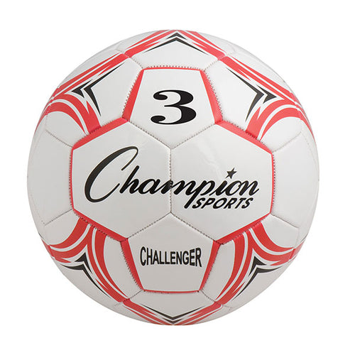 I KICK™ by Champion Sports Challenger Soccer Ball Size 3 Red/White