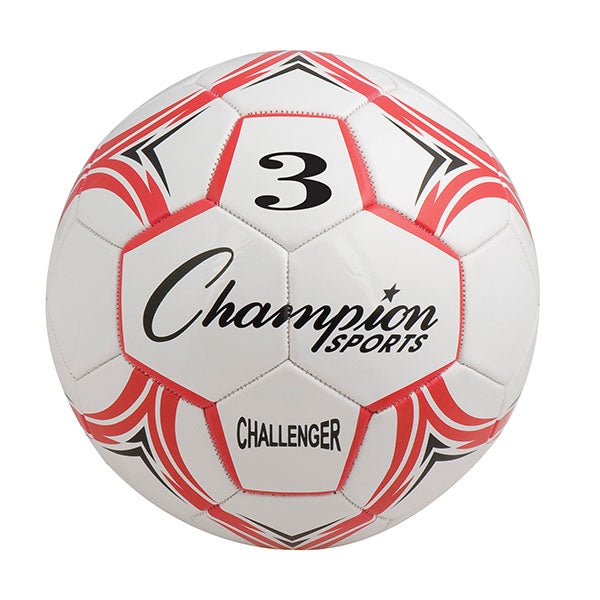 I KICK™ by Champion Sports Challenger Soccer Ball Size 3 Red/White