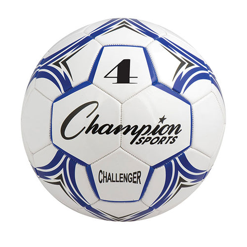 I KICK™ by Champion Sports Challenger Soccer Ball Size 4 Blue/White