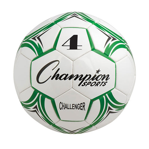 I KICK™ by Champion Sports Challenger Soccer Ball Size 4 Green/White
