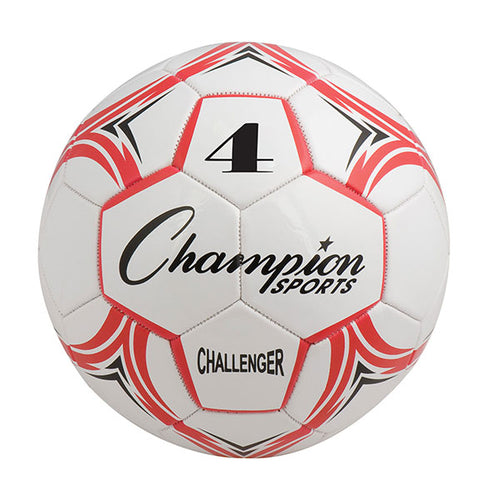 I KICK™ by Champion Sports Challenger Soccer Ball Size 4 Red/White