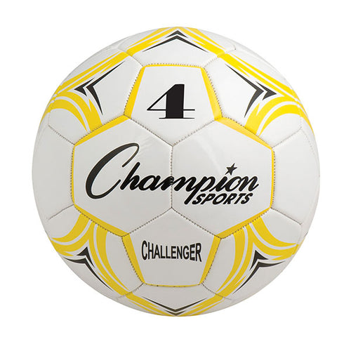 I KICK™ by Champion Sports Challenger Soccer Ball Size 4 Yellow/White