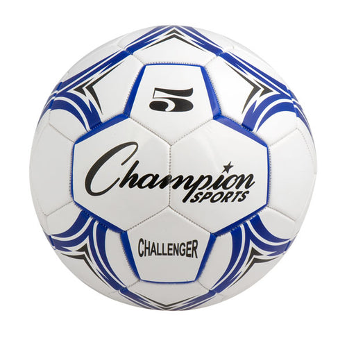 I KICK™ by Champion Sports Challenger Soccer Ball Size 5 Blue/White