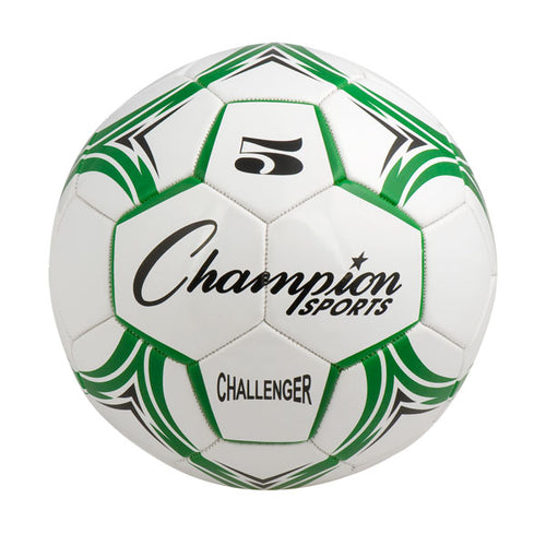 I KICK™ by Champion Sports Challenger Soccer Ball Size 5 Green/White