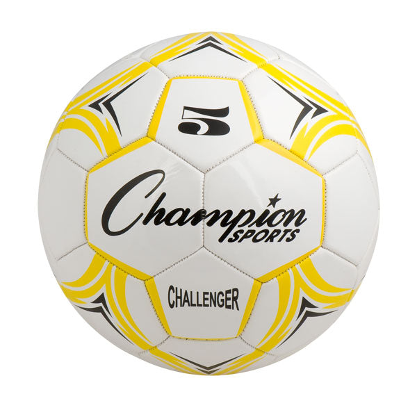 I KICK™ by Champion Sports Challenger Soccer Ball Size 5 Yellow/White