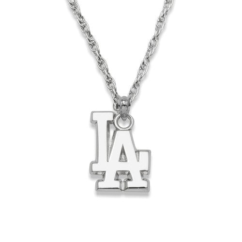 Los Angeles Dodgers Sterling Silver Pendant With Necklace