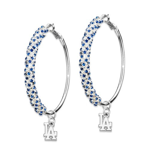 Los Angeles Dodgers Amped Logo Crystal Earrings