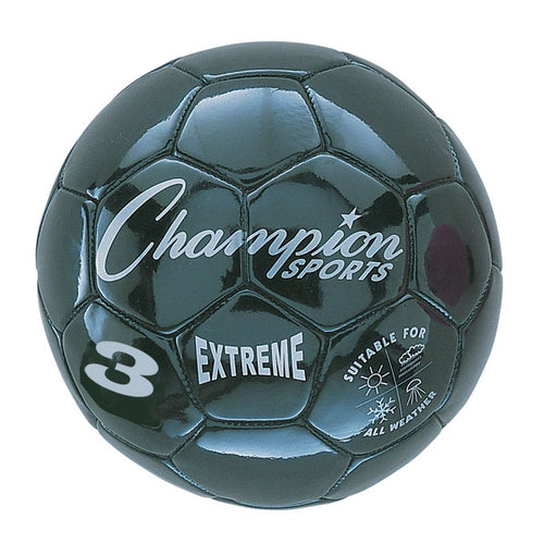 I KICK™ by Champion Sports Extreme Soccer Ball Size 3 Black