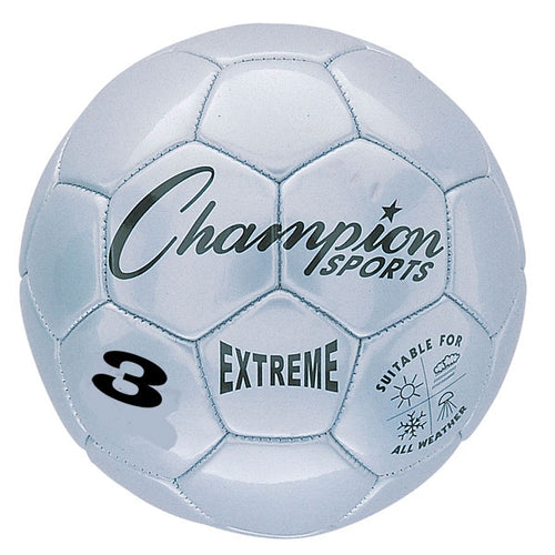 I KICK™ by Champion Sports Extreme Soccer Ball Size 3 Silver