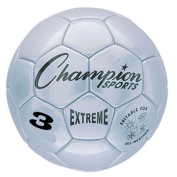 I KICK™ by Champion Sports Extreme Soccer Ball Size 3 Silver