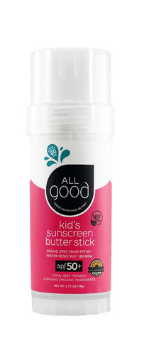 ION Health All Good SPF 50+ Kids Sunscreen Butter Stick, Water Resistant, 2.75 oz.