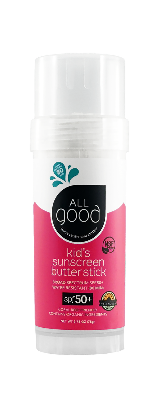 ION Health All Good SPF 50+ Kids Sunscreen Butter Stick, Water Resistant, 2.75 oz.