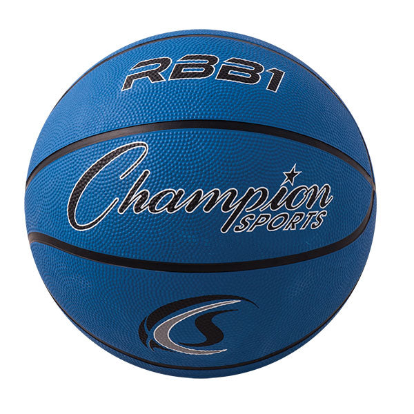 Champion Sports Official Size Rubber Basketball Blue