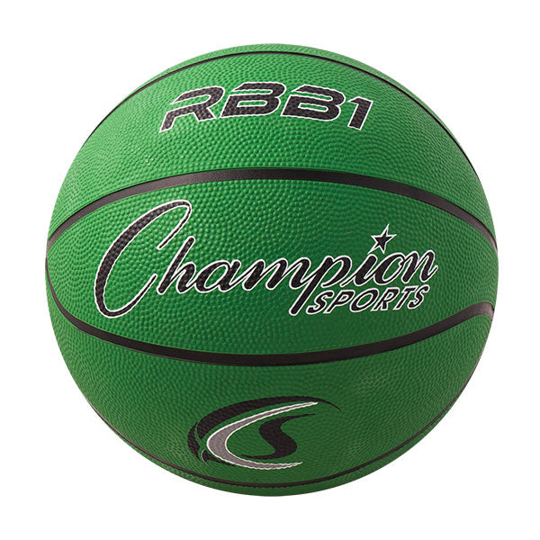 Champion Sports Official Size Rubber Basketball Green