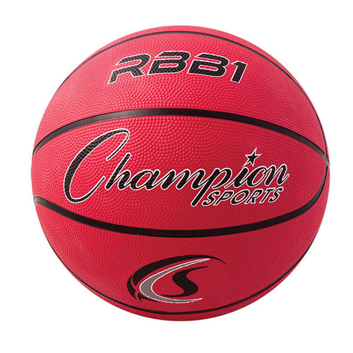 Champion Sports Official Size Rubber Basketball Red