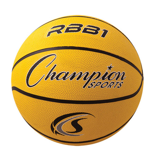 Champion Sports Official Size Rubber Basketball Yellow