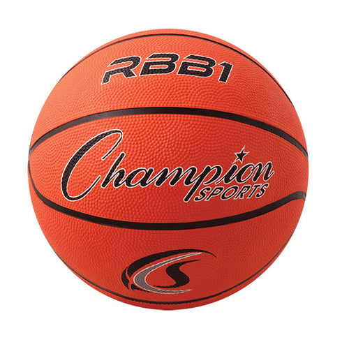 Champion Sports Official Size Rubber Basketball Orange