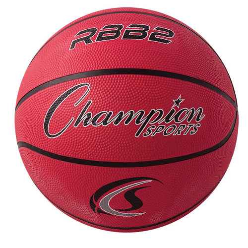 Champion Sports Junior Rubber Basketball Red