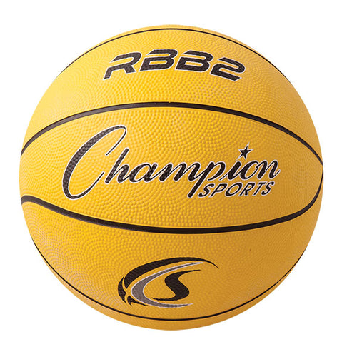 Champion Sports Junior Rubber Basketball Yellow