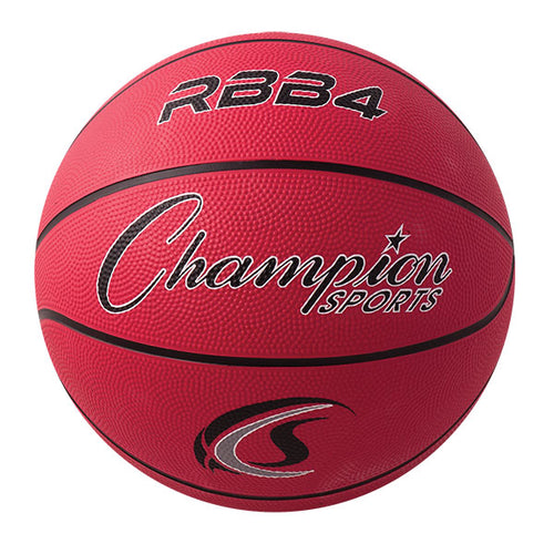 Champion Sports Intermediate Rubber Basketball Red