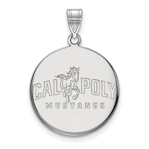 California Polytechnic State University Sterling Silver Large Disc Pendant