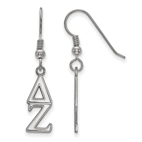 Delta Zeta Sorority Sterling Silver Dangle Earrings