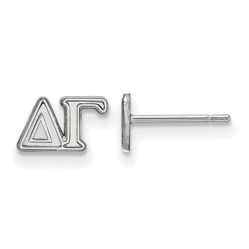 Delta Gamma Sorority Sterling Silver Extra Small Post Earrings