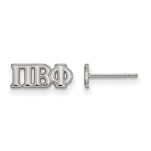 Pi Beta Phi Sorority Sterling Silver Extra Small Post Earrings