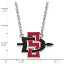 SDSU Sterling Silver Large Pendant Necklace