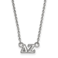 Delta Zeta Sorority Sterling Silver Extra Small Pendant Necklace