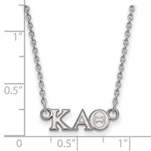 Kappa Alpha Theta Sorority Sterling Silver Extra Small Pendant Necklace