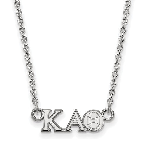 Kappa Alpha Theta Sorority Sterling Silver Extra Small Pendant Necklace