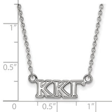 Kappa Kappa Gamma Sorority Sterling Silver Extra Small Pendant Necklace