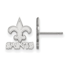 New Orleans Saints 10k White Gold Extra Small Post Earrings