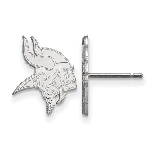 Minnesota Vikings 14k White Gold Extra Small Post Earrings