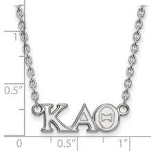 Kappa Alpha Theta Sorority Sterling Silver Medium Pendant Necklace