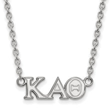 Kappa Alpha Theta Sorority Sterling Silver Medium Pendant Necklace