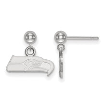 Seattle Seahawks Sterling Silver Dangle Ball Earrings