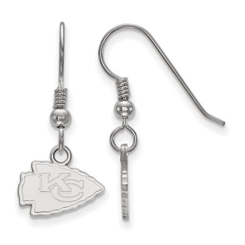 Kansas City Chiefs Sterling Silver Extra Small Dangle Wire Earrings